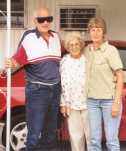 Jim's Dad, Mother and sister Sharon.
